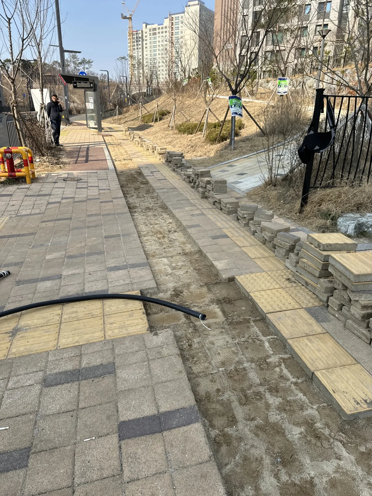 상가 앞 보도블럭 경기 수원시 시공 전