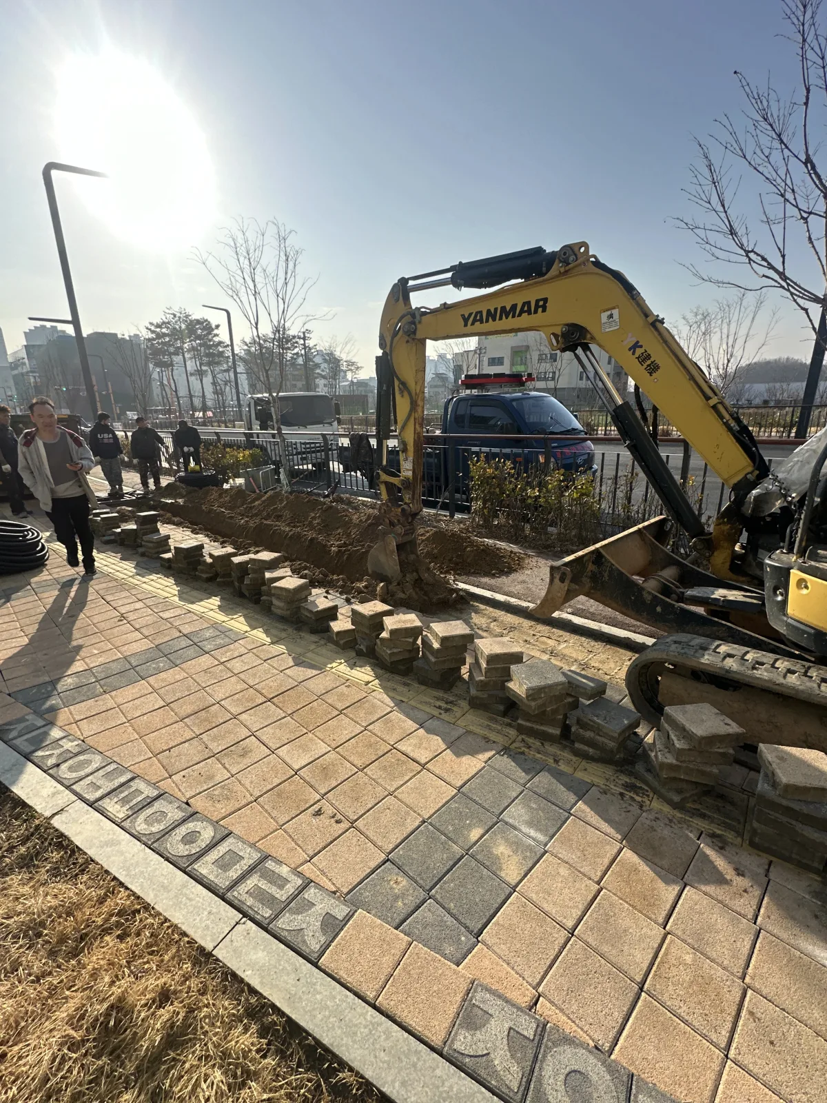 주차장 보도블럭 서울 강동구 시공 후